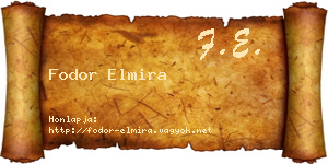 Fodor Elmira névjegykártya